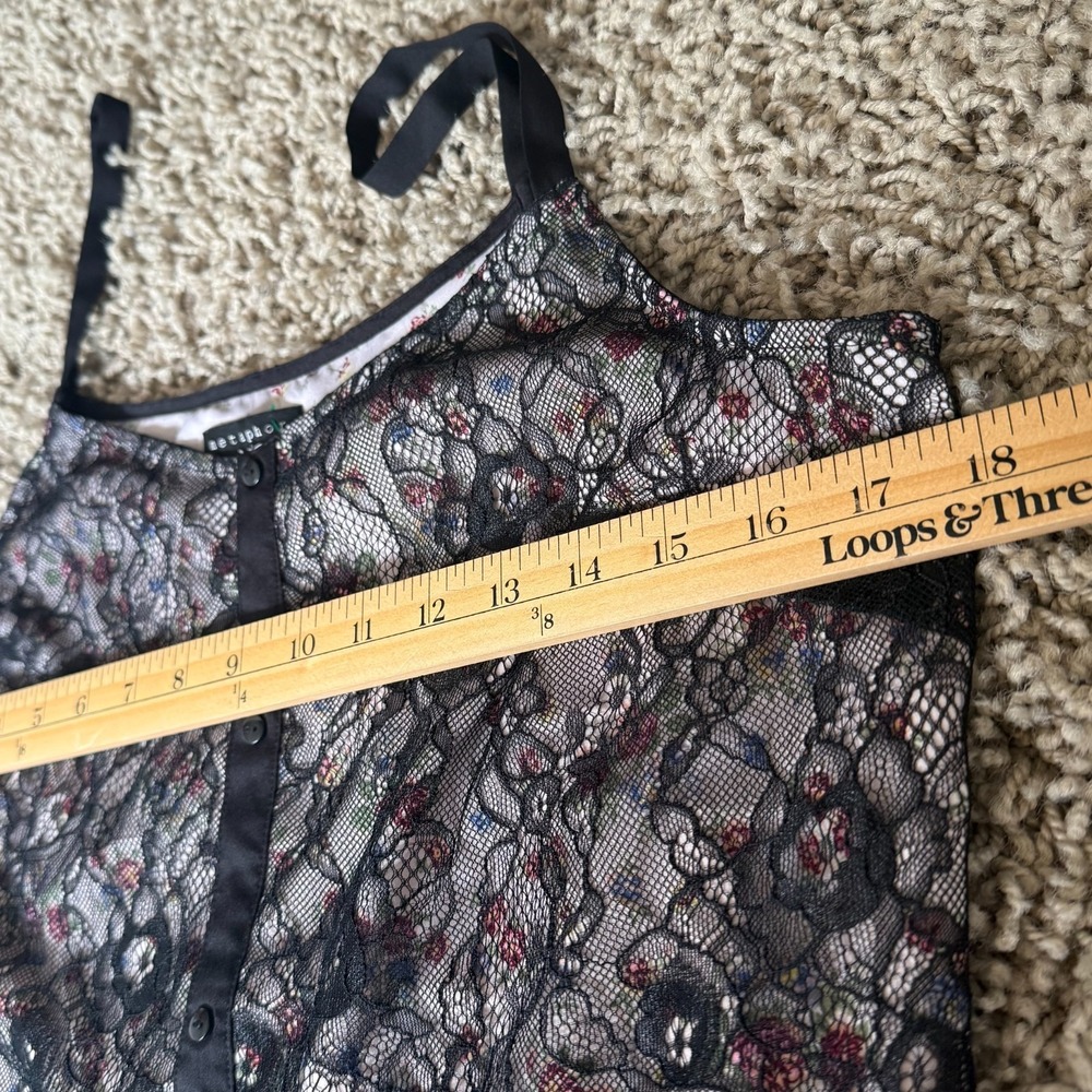 Metaphor Y2K Lace & Floral Fairycore Cami Tank Top Retro Festival - Large - Picture 6 of 11